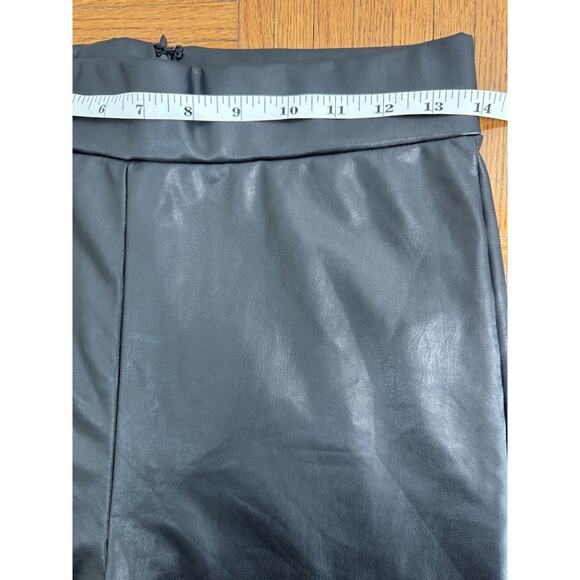 Anthropologie Avec Les Filles High-Waisted Faux Leather Slit Leggings Size S - Picture 5 of 14